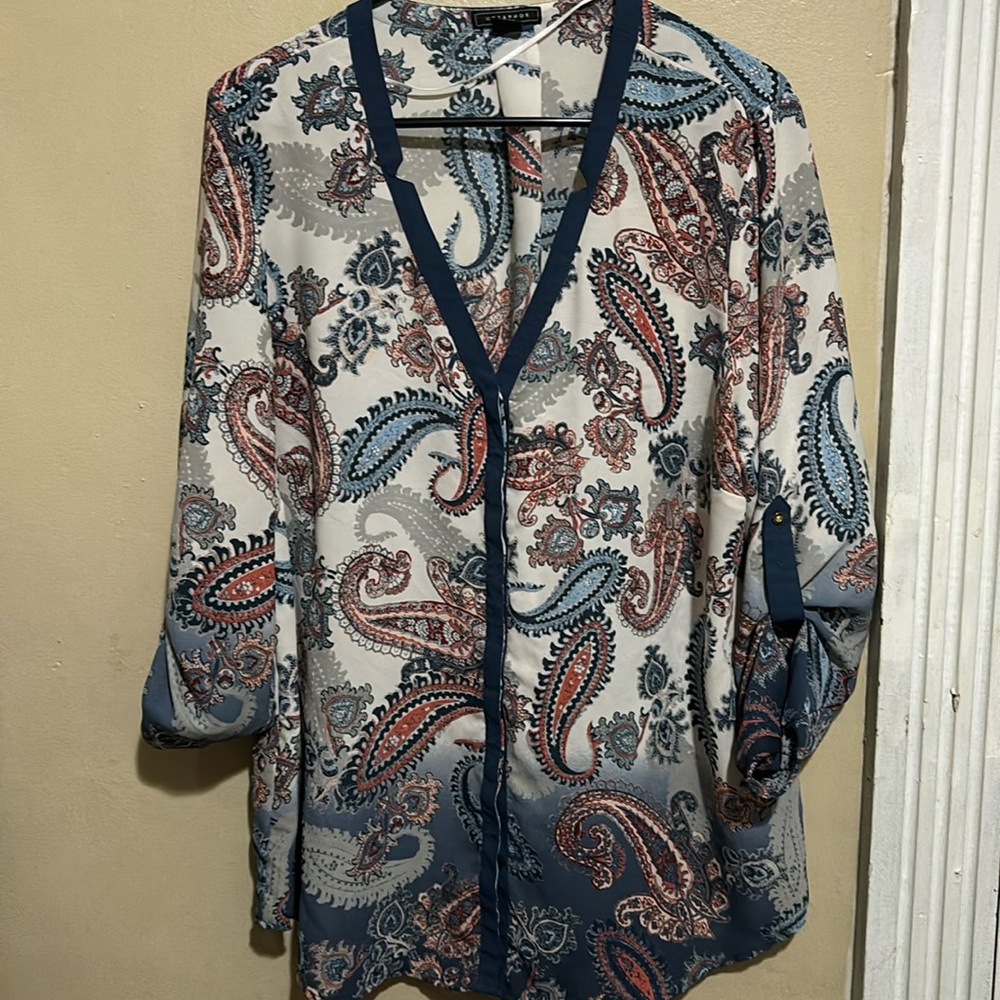 Colorful blue blouse